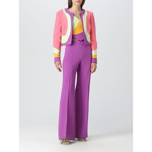 S/S 2023 Moschino Couture Jacket Woman Multicolor Barbie Pink, Purple, Mint - Picture 2 of 11